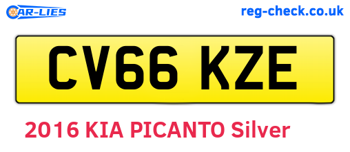 CV66KZE are the vehicle registration plates.