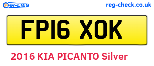 FP16XOK are the vehicle registration plates.