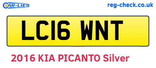LC16WNT are the vehicle registration plates.