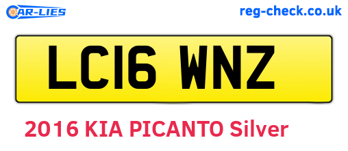 LC16WNZ are the vehicle registration plates.