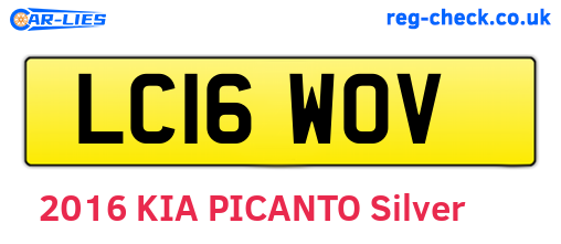 LC16WOV are the vehicle registration plates.