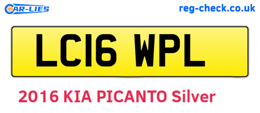 LC16WPL are the vehicle registration plates.