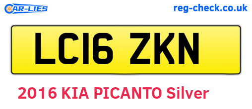 LC16ZKN are the vehicle registration plates.