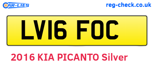 LV16FOC are the vehicle registration plates.