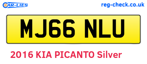 MJ66NLU are the vehicle registration plates.