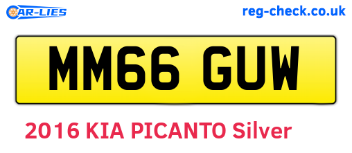 MM66GUW are the vehicle registration plates.