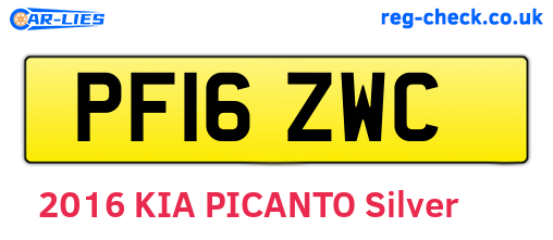 PF16ZWC are the vehicle registration plates.