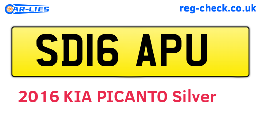 SD16APU are the vehicle registration plates.