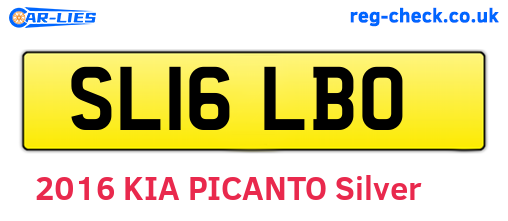 SL16LBO are the vehicle registration plates.