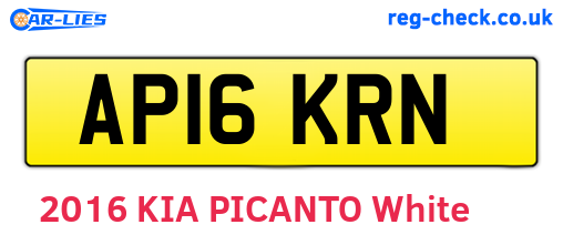 AP16KRN are the vehicle registration plates.