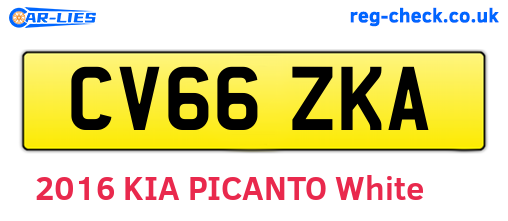 CV66ZKA are the vehicle registration plates.