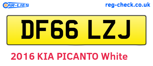 DF66LZJ are the vehicle registration plates.