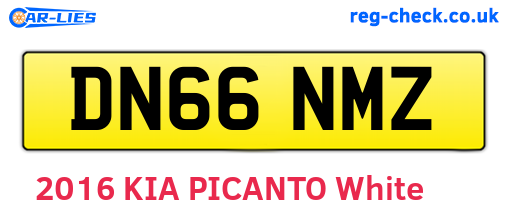 DN66NMZ are the vehicle registration plates.