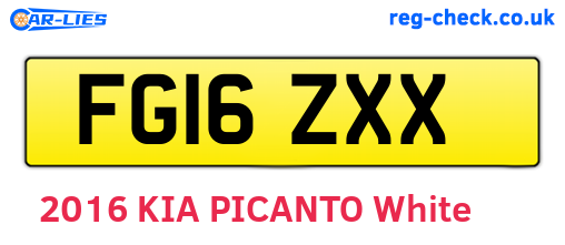 FG16ZXX are the vehicle registration plates.