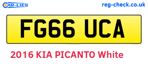FG66UCA are the vehicle registration plates.