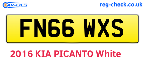 FN66WXS are the vehicle registration plates.