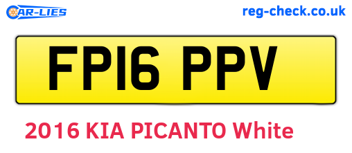 FP16PPV are the vehicle registration plates.