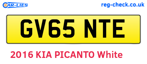 GV65NTE are the vehicle registration plates.