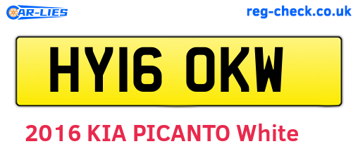HY16OKW are the vehicle registration plates.