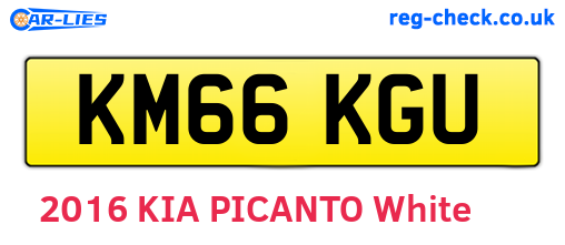 KM66KGU are the vehicle registration plates.