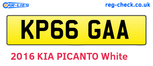 KP66GAA are the vehicle registration plates.