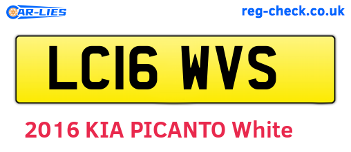 LC16WVS are the vehicle registration plates.