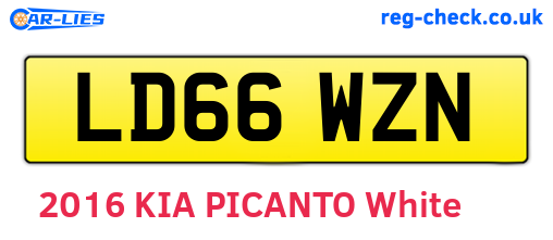 LD66WZN are the vehicle registration plates.