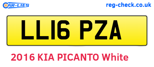 LL16PZA are the vehicle registration plates.