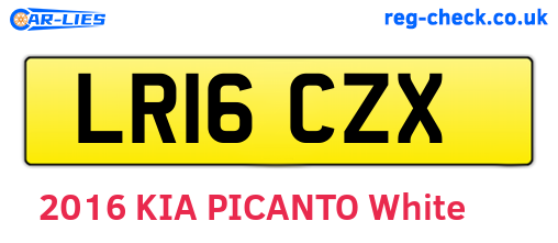 LR16CZX are the vehicle registration plates.