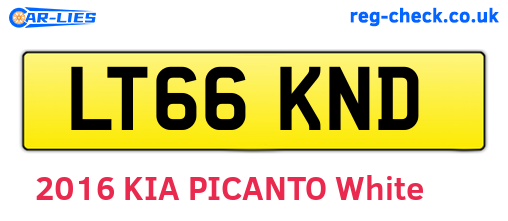 LT66KND are the vehicle registration plates.