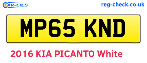 MP65KND are the vehicle registration plates.