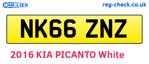 NK66ZNZ are the vehicle registration plates.