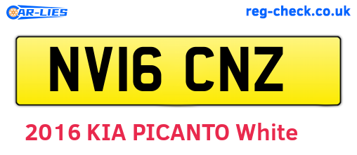 NV16CNZ are the vehicle registration plates.