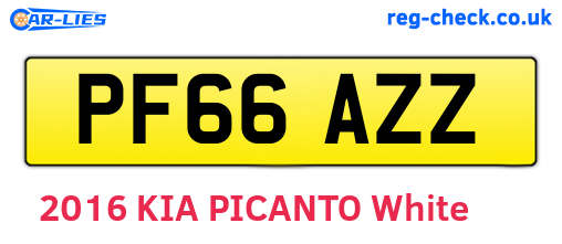 PF66AZZ are the vehicle registration plates.