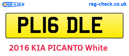 PL16DLE are the vehicle registration plates.
