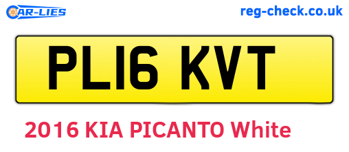 PL16KVT are the vehicle registration plates.