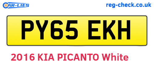 PY65EKH are the vehicle registration plates.