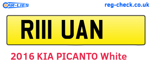 R111UAN are the vehicle registration plates.