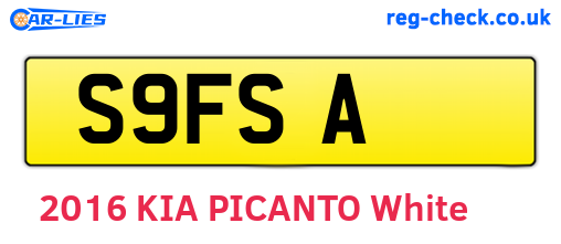 S9FSA are the vehicle registration plates.