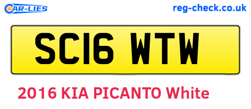 SC16WTW are the vehicle registration plates.