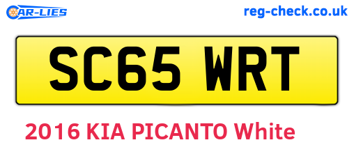 SC65WRT are the vehicle registration plates.