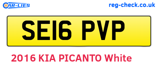 SE16PVP are the vehicle registration plates.