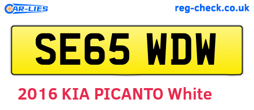 SE65WDW are the vehicle registration plates.