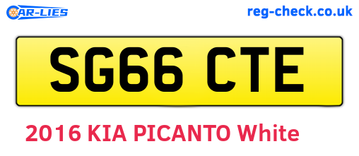 SG66CTE are the vehicle registration plates.