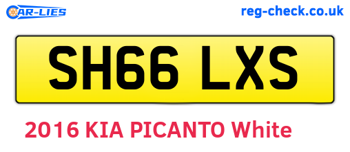 SH66LXS are the vehicle registration plates.