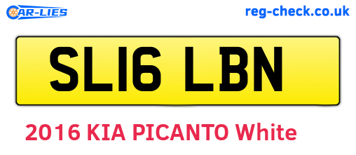 SL16LBN are the vehicle registration plates.