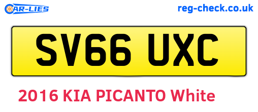 SV66UXC are the vehicle registration plates.