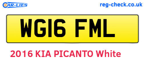 WG16FML are the vehicle registration plates.