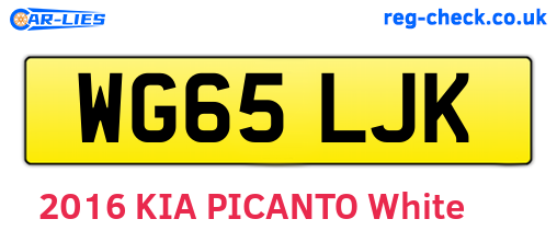 WG65LJK are the vehicle registration plates.
