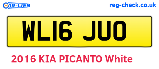 WL16JUO are the vehicle registration plates.